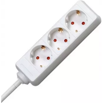 EFB Electronics Power Strip 3x Schuko CEE 7/7 1.5m Black