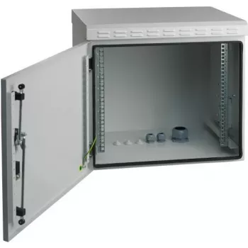 EFB Elektronik 19 inch Wall-Mount Enclosure IP55, 7U, Steel Door, Depth 600 mm, RAL 7035 (Light Grey)