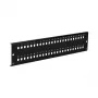 EFB Elektronik 2U 19-Inch Front Panel with 48 ST/FC D-Hole Cutouts, Black VSB2HE-FP-SW-48ST