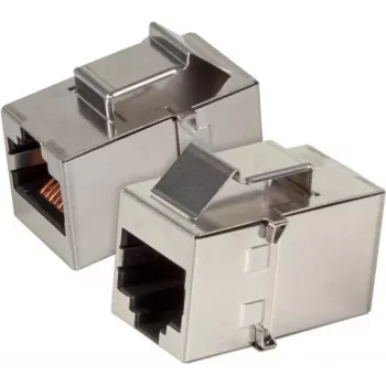 EFB Elektronik 37508.1V2 RJ45 Keystone Adapter, Stainless Steel, IP68, Cat.6, Shielded, Panel Mount