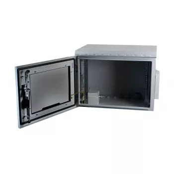 EFB Elektronik 691707IP55.2G - 19 inch 7U IP55 Wall-Mount Cabinet, Grey (RAL 7035), 600x600x400 mm, 100 kg Load