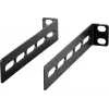 EFB Elektronik Angle Set for Shelves 1/2/3U, 2 Pieces, RAL 9005 Jet Black 691650TS.W