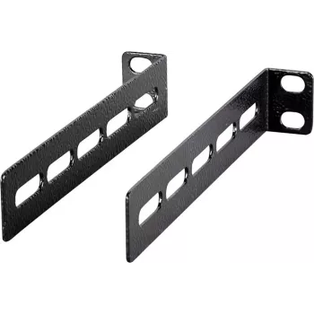 EFB Elektronik Angle Set for Shelves 1/2/3U, 2 Pieces, RAL 9005 Jet Black 691650TS.W