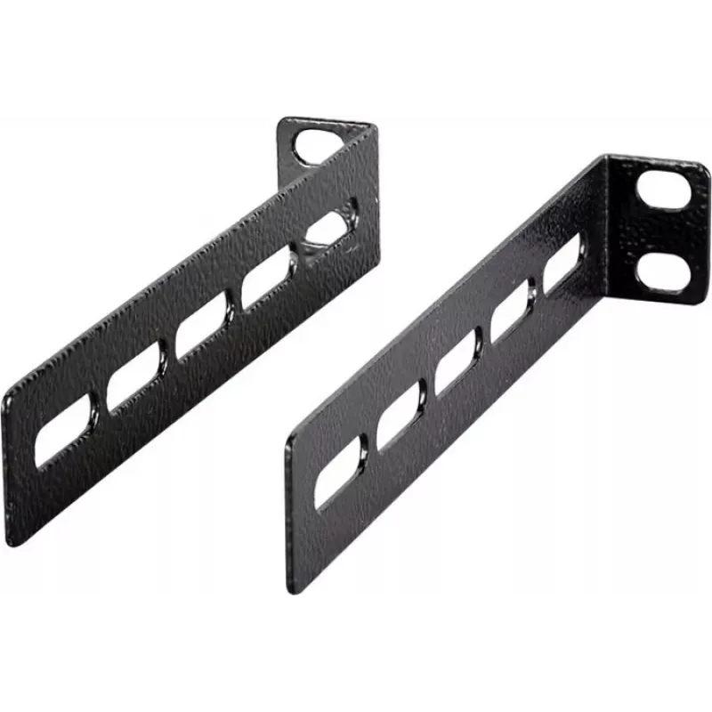 EFB Elektronik Angle Set for Shelves 1/2/3U, 2 Pieces, RAL 9005 Jet Black 691650TS.W