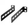 EFB Elektronik Angle Set for Shelves 1/2/3U, 2 Pieces, RAL 9005 Jet Black 691650TS.W
