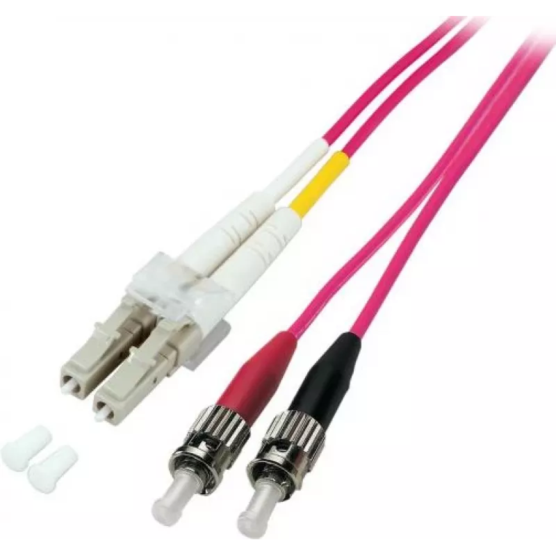 EFB Elektronik Duplex Jumper LC-ST 50/125µm OM4 LSZH Erika Violet 2.0mm 3m