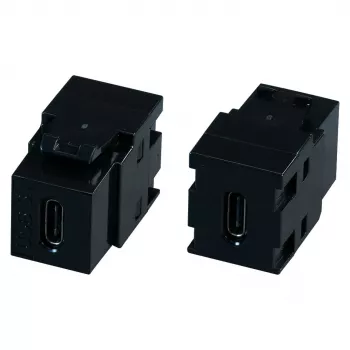 EFB Elektronik EB560 USB-C Keystone Adapter, 10 Gbit/s, 60 W PD, Black
