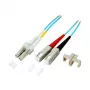 EFB Elektronik ECOFIBER Fiber Optic Patch Cable LC/UPC to LC/UPC Duplex OM3 1m LSZH Aqua