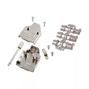 EFB Elektronik Full Metal Hood 35° E-MHDM35 25-K D-Sub 25-Pin Zinc Die-Cast EMI/RFI Shielded Cable Hood