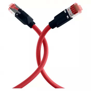 EFB ELEKTRONIK RJ45 Patch Cable Cat.6A S/FTP PUR Draka UC900 TM21 Red 0.25m