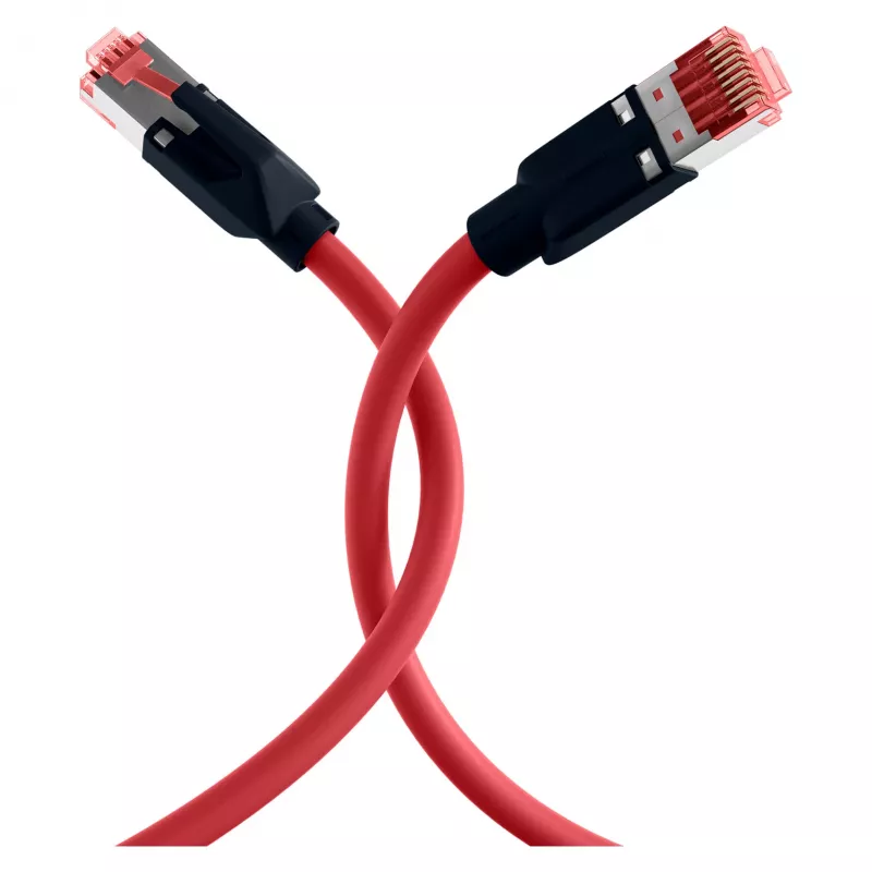 EFB ELEKTRONIK RJ45 Patch Cable Cat.6A S/FTP PUR Draka UC900 TM21 Red 0.25m