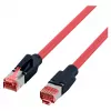 EFB ELEKTRONIK RJ45 Patch Cable Cat.6A S/FTP PUR Draka UC900 TM21 Red 0.25m