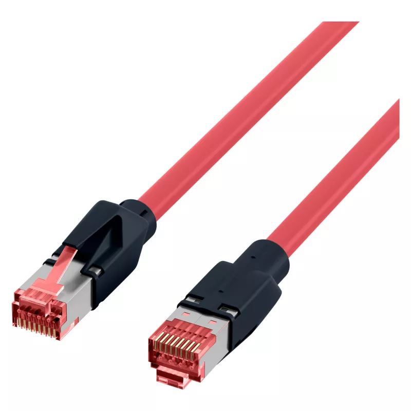EFB ELEKTRONIK RJ45 Patch Cable Cat.6A S/FTP PUR Draka UC900 TM21 Red 0.25m