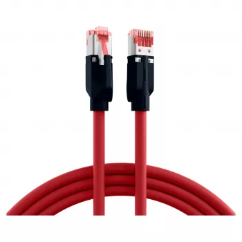 EFB ELEKTRONIK RJ45 Patch Cable Cat.6A S/FTP PUR Draka UC900 TM21 Red 0.25m