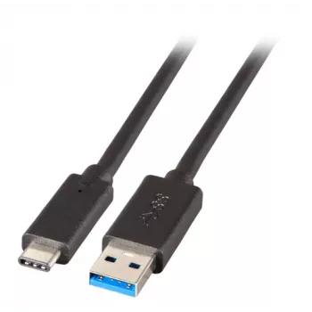 EFB Elektronik USB 3.2 Gen 1 SuperSpeed Cable, Type-A Male to Type-C Male, 3A, 5 Gbit/s, 0.5 m, Black