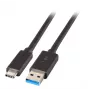 EFB Elektronik USB 3.2 Gen 1 SuperSpeed Cable, Type-A Male to Type-C Male, 3A, 5 Gbit/s, 0.5 m, Black