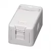 EFB ET-25166 Surface-Mounted Keystone Box, 1-Port, Self-Closing Dust Shutter, Pure White