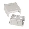 EFB ET-25166 Surface-Mounted Keystone Box, 1-Port, Self-Closing Dust Shutter, Pure White