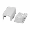 EFB ET-25166 Surface-Mounted Keystone Box, 1-Port, Self-Closing Dust Shutter, Pure White