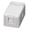EFB ET-25166 Surface-Mounted Keystone Box, 1-Port, Self-Closing Dust Shutter, Pure White