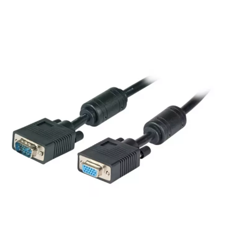 EFB SVGA/HDTV Extension Cable, 2x HD-SUB15, Male to Female, Black, 1.8 m K5327SW.1,8V2