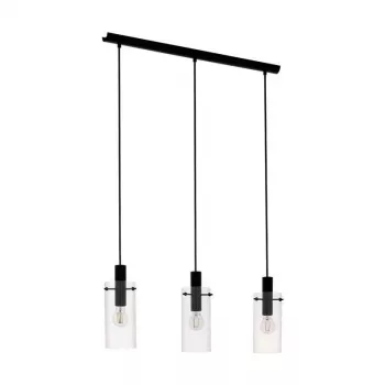 EGLO Carlton 1 Black and Copper E27 Suspension Light