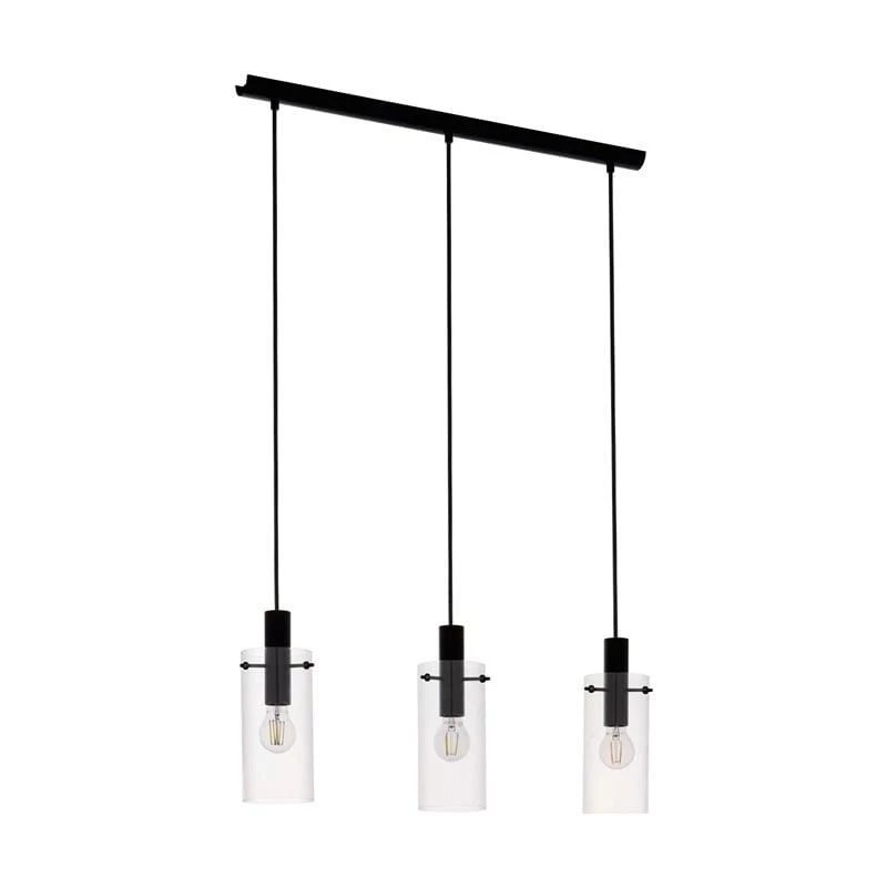 EGLO Carlton 1 Black and Copper E27 Suspension Light