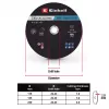 Einhell 230 x 2.0 mm Thin Cutting Discs for Angle Grinders, 10-Pack 711524