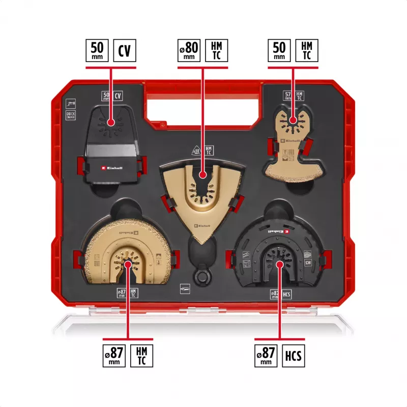 Einhell 708110 XLPLUS-CASE HCS HM Multifunction Tool Accessory Set 37-Piece