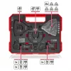 Einhell 708135 XL-PLUS-CASE BiM HSS Multifunction Tool Accessory Set, 10 Pieces