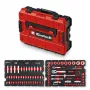 Einhell E-Case 92-Piece Workshop Tool Kit (370514) - Chrome Vanadium Steel, Black/Red