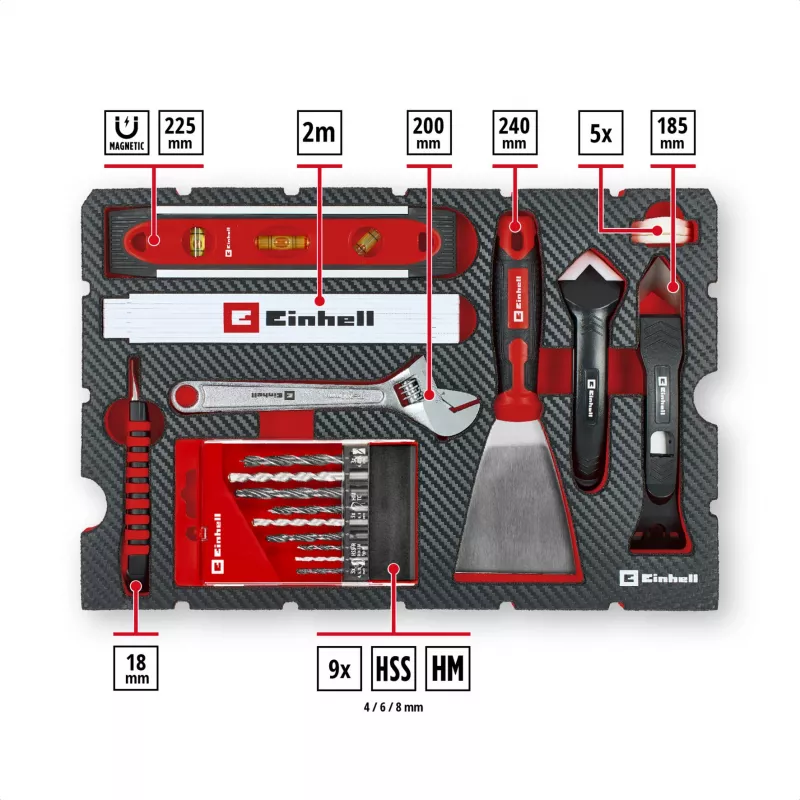 EINHELL-KWB E-Case Renovation Tool Kit, 78-Piece (Black/Red)