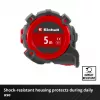 EINHELL-KWB Tape Measure, 5 m (Black/Red)