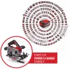 Einhell Power X-Change Cordless Hand Circular Saw TE-CS 18/150-2 Li-Solo, 18V (Red/Black, Without Battery and Charger)