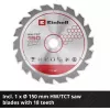 Einhell Power X-Change Cordless Hand Circular Saw TE-CS 18/150-2 Li-Solo, 18V (Red/Black, Without Battery and Charger)