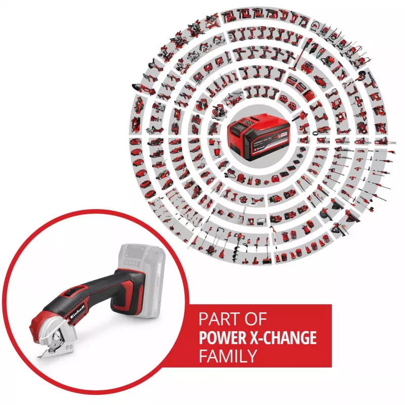 EINHELL Power X-Change Universal Cutter TE-UC 18/6 Li - Solo, 18V (Black/Red, without Battery and Charger)