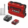 EINHELL Professional Cordless Rotary Hammer TP-HD 18/28 Li BL+4, 18V (Red/Black, Li-Ion Battery 3.0 Ah, 4-Piece Accessory Set, E-Case S)