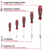 Einhell Screwdriver Set PZ, 5-Piece (Red/Black, Ergonomic Two-Component Handles)