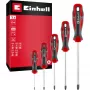 Einhell Screwdriver Set PZ, 5-Piece (Red/Black, Ergonomic Two-Component Handles)