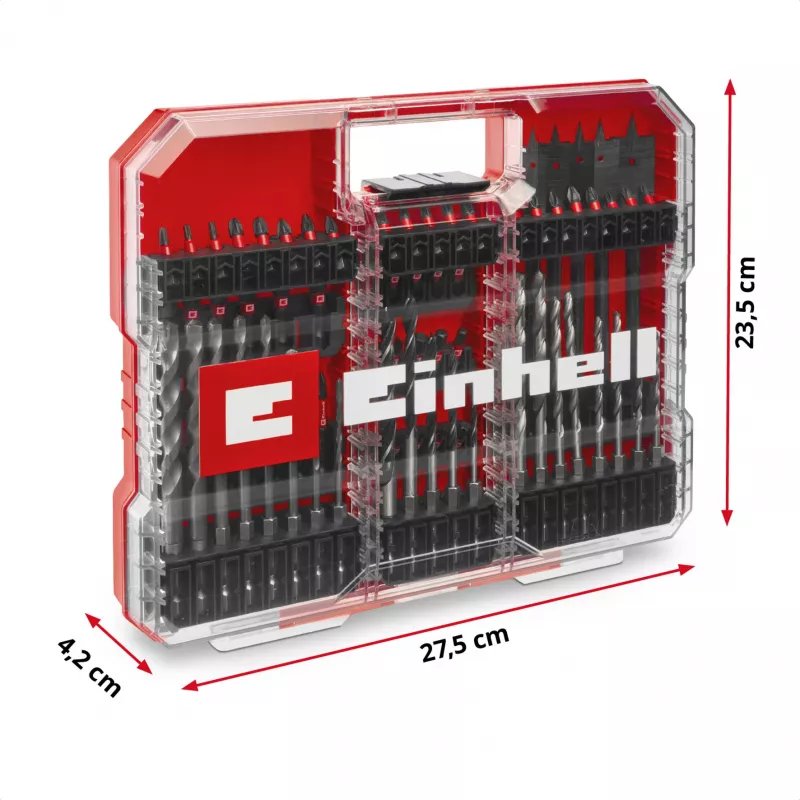 EINHELL XL-CASE Impact Bit and Drill Bit Set, 95-Piece, Drill Bit & Bit Set