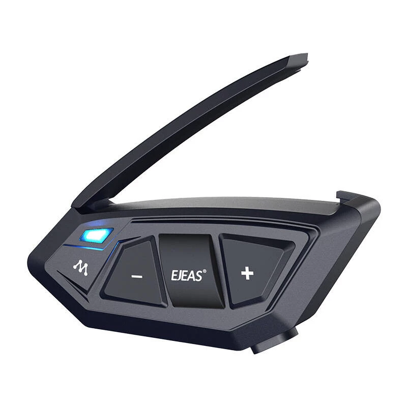 EJEAS MS20 Motorcycle Intercom with Bluetooth 5.1, 1000m Range, IP65, CVC Noise Cancellation, HD Stereo Speakers, FM Radio, USB-C, Up to 20h Talk Time
