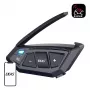 EJEAS MS20 Motorcycle Intercom with Bluetooth 5.1, 1000m Range, IP65, CVC Noise Cancellation, HD Stereo Speakers, FM Radio, USB-C, Up to 20h Talk Time