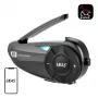 EJEAS Q2 Motorcycle Intercom with Bluetooth 5.1, 800m Range, IP65, DSP & CVC Noise Reduction, FM Radio, Voice Assistant, USB-C, Up to 20h Talk Time
