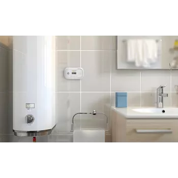 EL-HOME CD-17A2v2300/B Mains-Powered Carbon Monoxide Detector with LCD Display and 9V Backup