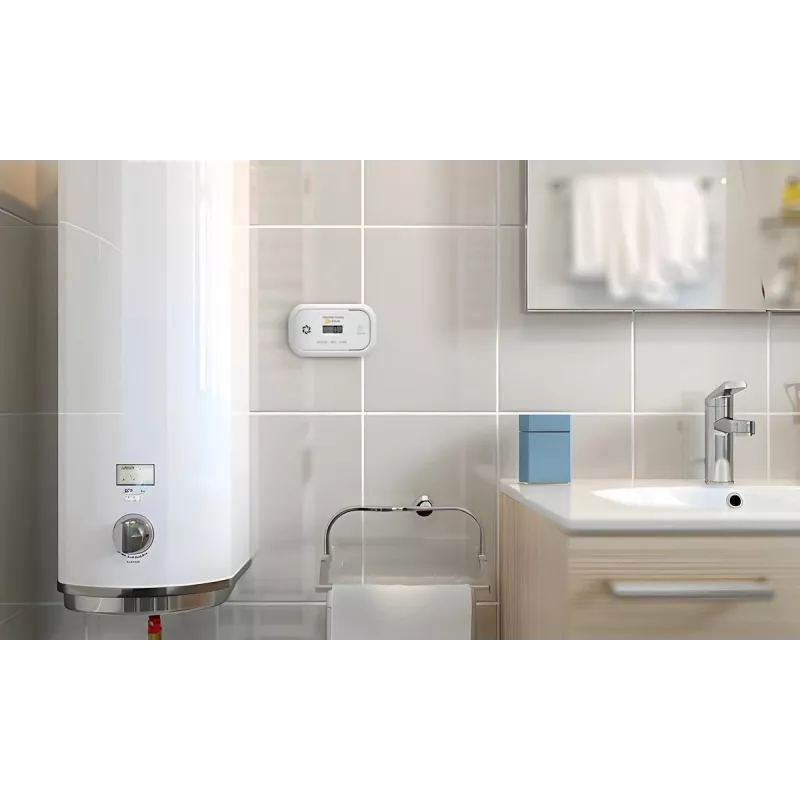 EL-HOME CD-17A2v2300/B Mains-Powered Carbon Monoxide Detector with LCD Display and 9V Backup