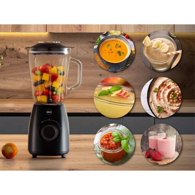 ELDOM BK6 NOXAR Cup Blender 500W Black 2x600ml Tritan Bottles Pulse