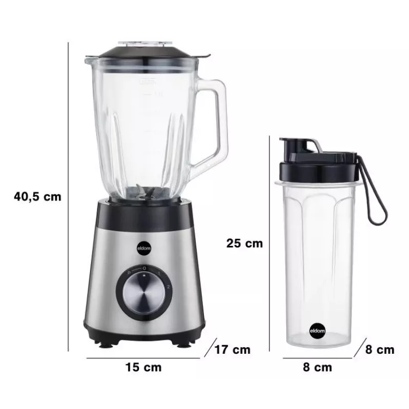 ELDOM BK7S STALO 2.0 L Jug Blender 1000 W Black/Silver
