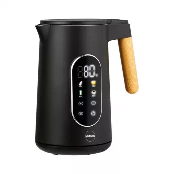 ELDOM C550 Wireless Temperature Control Kettle, 1.7 L, 2200 W, Stainless Steel, 5 Preset Programs, Keep Warm, LED Display, Black
