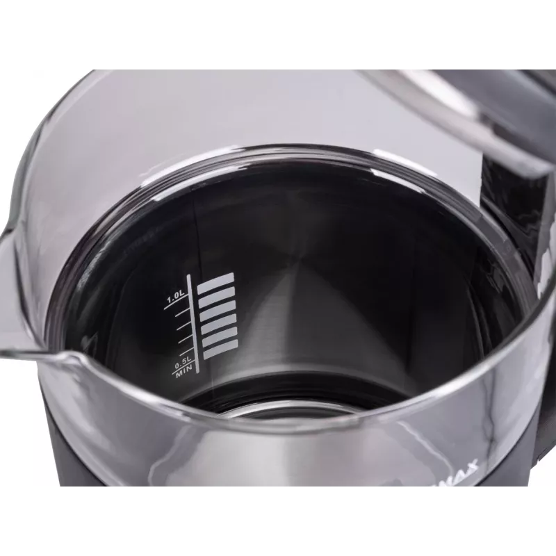 ELDOM C560 Nuvia Cordless Kettle with Temperature Control, 1.7 L, 2200 W, LED Display, Stainless Steel/Black