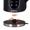 ELDOM C560 Nuvia Cordless Kettle with Temperature Control, 1.7 L, 2200 W, LED Display, Stainless Steel/Black